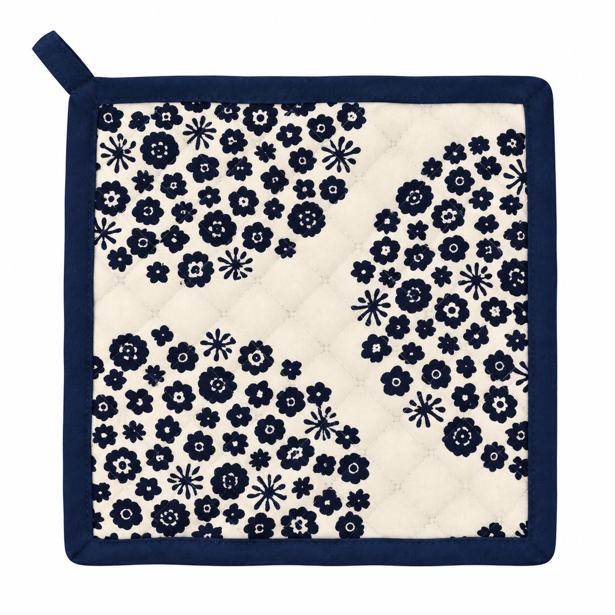 Navy Floral Circle reverse view